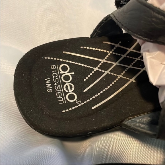 Abeo Black Soft Leather Velcro Sandal - Picture 5 of 9